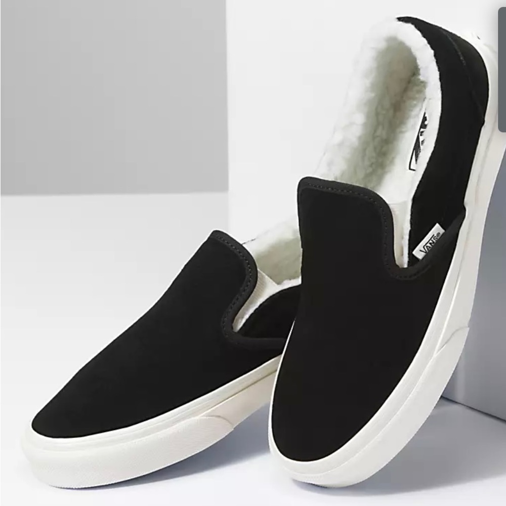 Cozy hug vans slip on